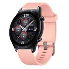 For Huawei Watch 3 22mm Diamond Textured Silicone Watch Band(Black) - 1