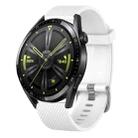 For Huawei Watch 3 Pro 22mm Diamond Textured Silicone Watch Band(White) - 1