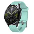 For Huawei Watch 3 Pro 22mm Diamond Textured Silicone Watch Band(Sky Blue) - 1