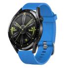 For Huawei Watch 3 Pro 22mm Diamond Textured Silicone Watch Band(Midnight Blue) - 1