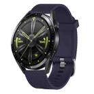 For Huawei Watch 3 Pro 22mm Diamond Textured Silicone Watch Band(Purple) - 1