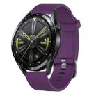 For Huawei Watch 3 Pro 22mm Diamond Textured Silicone Watch Band(Brown) - 1