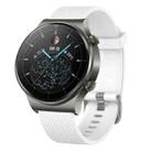 For Huawei Watch GT 2E 22mm Diamond Textured Silicone Watch Band(White) - 1