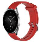 For Xiaomi Watch S2 46mm 22mm Diamond Textured Silicone Watch Band(Red) - 1