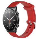 For Xiaomi Mi Watch S1 22mm Diamond Textured Silicone Watch Band(Red) - 1