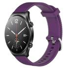 For Xiaomi Mi Watch S1 22mm Diamond Textured Silicone Watch Band(Purple) - 1