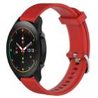 For Xiaomi Mi Watch S1 Pro 22mm Diamond Textured Silicone Watch Band(Red) - 1