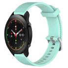 For Xiaomi Mi Watch S1 Pro 22mm Diamond Textured Silicone Watch Band(Teal) - 1