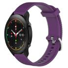 For Xiaomi Mi Watch S1 Pro 22mm Diamond Textured Silicone Watch Band(Purple) - 1