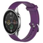 For Xiaomi Mi Watch Color 22mm Diamond Textured Silicone Watch Band(Purple) - 1