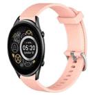 For Xiaomi Haylou RT2 LS10 22mm Diamond Textured Silicone Watch Band(Pink) - 1