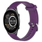 For Xiaomi Haylou RT2 LS10 22mm Diamond Textured Silicone Watch Band(Purple) - 1