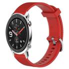 For Amazfit GTR 4 22mm Diamond Textured Silicone Watch Band(Red) - 1