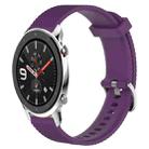 For Amazfit GTR 4 22mm Diamond Textured Silicone Watch Band(Purple) - 1