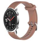 For Amazfit GTR 4 22mm Diamond Textured Silicone Watch Band(Brown) - 1
