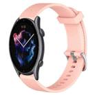 For Amazfit GTR 3 22mm Diamond Textured Silicone Watch Band(Pink) - 1