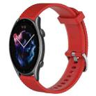 For Amazfit GTR 3 Pro 22mm Diamond Textured Silicone Watch Band(Red) - 1