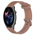 For Amazfit GTR 3 Pro 22mm Diamond Textured Silicone Watch Band(Brown) - 1