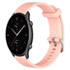 For Amazfit GTR 2e 22mm Diamond Textured Silicone Watch Band(Pink) - 1