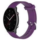 For Amazfit GTR 2e 22mm Diamond Textured Silicone Watch Band(Purple) - 1