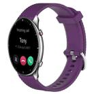 For Amazfit GTR 2 22mm Diamond Textured Silicone Watch Band(Purple) - 1