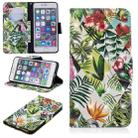 3D Colored Drawing Pattern Horizontal Flip Leather Case for iPhone 6 Plus & 6s Plus, with Holder & Card Slots & Wallet(Banana Leaf) - 1