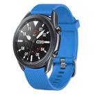 For Samsung Galaxy Watch3 45mm 22mm Diamond Textured Silicone Watch Band(Sky Blue) - 1