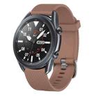 For Samsung Galaxy Watch3 45mm 22mm Diamond Textured Silicone Watch Band(Brown) - 1