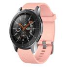 For Samsung Galaxy Watch 46mm 22mm Diamond Textured Silicone Watch Band(Pink) - 1