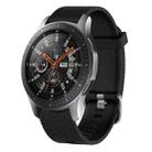 For Samsung Galaxy Watch 46mm 22mm Diamond Textured Silicone Watch Band(Black) - 1