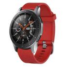 For Samsung Galaxy Watch 46mm 22mm Diamond Textured Silicone Watch Band(Red) - 1