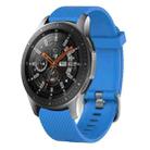 For Samsung Galaxy Watch 46mm 22mm Diamond Textured Silicone Watch Band(Sky Blue) - 1