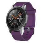 For Samsung Galaxy Watch 46mm 22mm Diamond Textured Silicone Watch Band(Purple) - 1