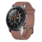 For Samsung Galaxy Watch 46mm 22mm Diamond Textured Silicone Watch Band(Brown) - 1