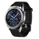 For Samsung Gear S3 Classic 22mm Diamond Textured Silicone Watch Band(Black) - 1