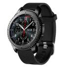 For Samsung Gear S3 Frontier 22mm Diamond Textured Silicone Watch Band(Black) - 1