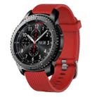 For Samsung Gear S3 Frontier 22mm Diamond Textured Silicone Watch Band(Red) - 1