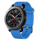 For Samsung Gear S3 Frontier 22mm Diamond Textured Silicone Watch Band(Sky Blue) - 1