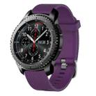 For Samsung Gear S3 Frontier 22mm Diamond Textured Silicone Watch Band(Purple) - 1