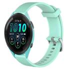 For Garmin Forerunner 265 22mm Diamond Textured Silicone Watch Band(Teal) - 1