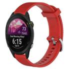 For Garmin Forerunner 255 22mm Diamond Textured Silicone Watch Band(Red) - 1