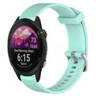 For Garmin Forerunner 255 22mm Diamond Textured Silicone Watch Band(Teal) - 1