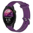 For Garmin Forerunner 255 22mm Diamond Textured Silicone Watch Band(Purple) - 1