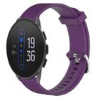 For  Suunto 9 Peak 22mm Diamond Textured Silicone Watch Band(Purple) - 1