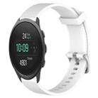 For Suunto 5 Peak 22mm Diamond Textured Silicone Watch Band(White) - 1