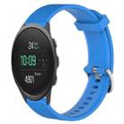 For Suunto 5 Peak 22mm Diamond Textured Silicone Watch Band(Sky Blue) - 1