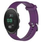 For Suunto 5 Peak 22mm Diamond Textured Silicone Watch Band(Purple) - 1