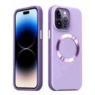 For iPhone 14 Pro CD Pattern Magsafe PC Phone Case(Purple) - 1