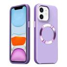 For iPhone 11 CD Pattern Magsafe PC Phone Case(Purple) - 1