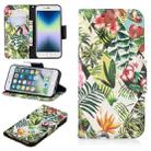 For iPhone SE 2022 / SE 2020 / 8 / 7 3D Colored Drawing Pattern Horizontal Flip Leather Case with Holder & Card Slots & Wallet(Banana Leaf) - 1